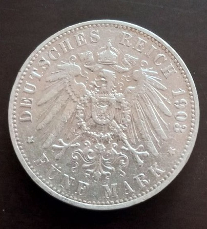 5 Марок 1903 Вільгельм ІІ, Пруссія / Пруссия Полтава - фото 1