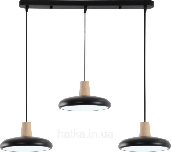 Подвесная люстра XI3342-3 черный + дерево Киев