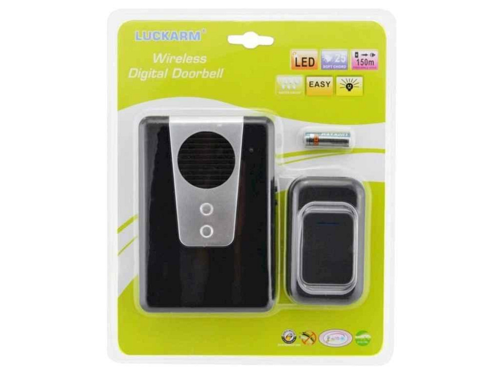 Звонок беспроводной в розетку Luckarm 3905 черный ТМ Китай Киев - изображение 1