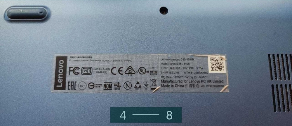 Ноутбук Lenovo RAM20Gb 330-15IKB i7-8550U GeForce MX1504Gb SSD256Gb. Київ - фото 6