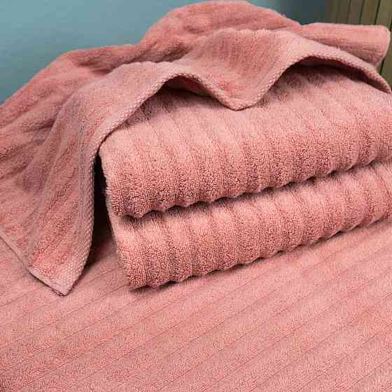 Набір махрових рушників Зеро Твіст 3шт GM Textile 40x70см, 50x90см, 70x140см 550г/м2 (Теракотовий) Суми