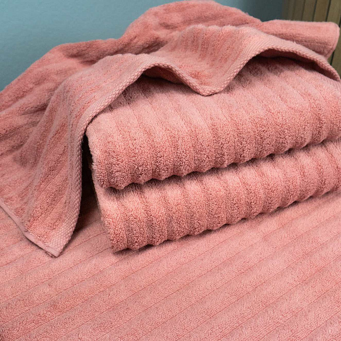 Набір махрових рушників Зеро Твіст 3шт GM Textile 40x70см, 50x90см, 70x140см 550г/м2 (Теракотовий) Суми - фото 6