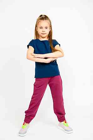 Брюки спортивные детские и подростковые, бордовые Крохатушка одяг Киев