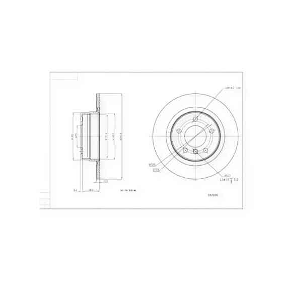 Диск BMW 1 (E81, E87), 3 (E90) (2005-) задній (296x10.5mm) гальмівний Мукачево