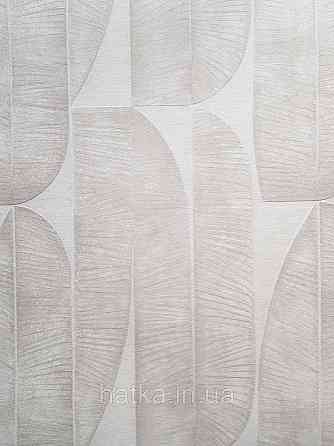 Шпалери вінілові на флізеліні AS creation Metropolitan stories By Time 0,53х10 модерн листя фігури смужки бежеві Київ