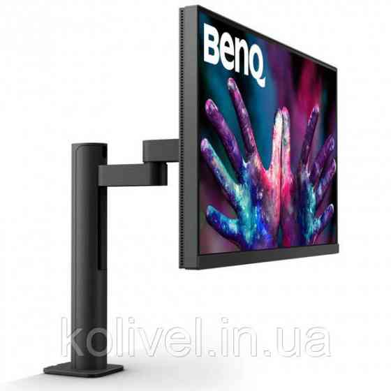 TFT 27" BenQ PD2705UA, IPS, 4K UHD, 99% sRGB, HDMI, DP, USB-C, USB-hub, HAS, колонки, темно-сірий Київ