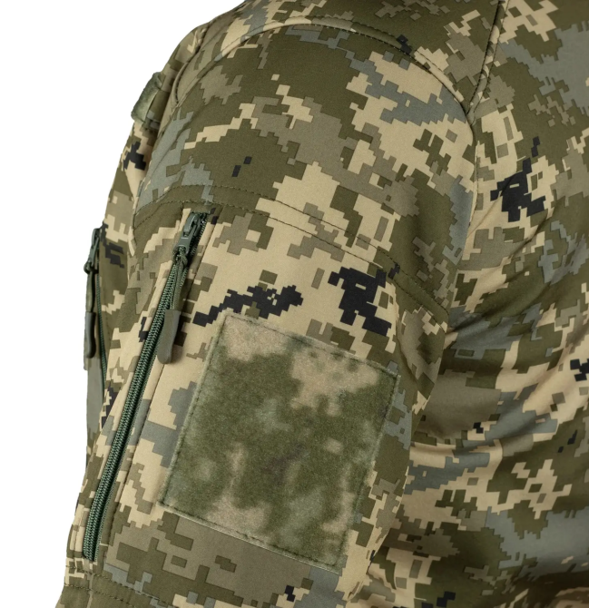 Чоловіча зимова куртка теплозберігаюча SoftShell Max-Heat ММ-14 з капюшоном (Піксель ЗСУ) XL Вінниця - фото 5