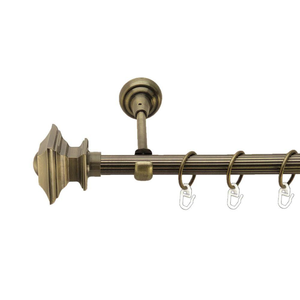 Карниз Orvit Борджеза металевий однорядний відкритий рифлена труба кільце металеве Антик 19 мм 300 см Львов - изображение 1