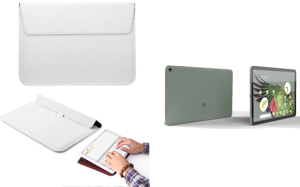 Чохол-конверт VitoCase для Google Pixel Tablet 2023, з функцією підставки для планшета Білий Київ - фото 1