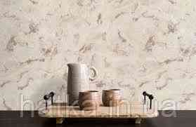 Шпалери метрові вініл на флізеліні Rasch Clas під штукатурку під мармур бузковий рожевий беж золото Київ