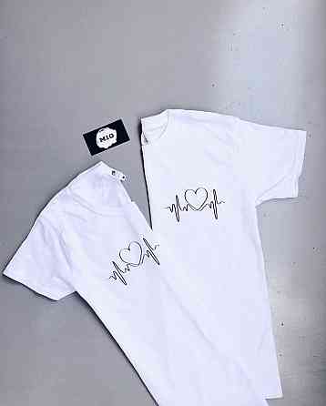 Парні футболки для хлопця та дівчини — 100% бавовна, 15 кольорів у наявності Чернівці