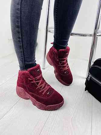 Жіночі черевики VINTAGE бордові еко-замша з утеплителем 36р. ( -2) Коломия