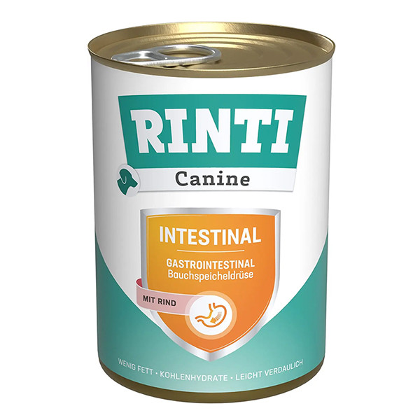 Rinti Canine Veterinary Intestinal mit Rind РІНТІ ВЕТЕРІНАРІ ІНТЕСТІНАЛ ЯЛОВИЧИНА дієтичний вологий корм для собак із захворюваннями ШКТ та підшлунков Київ - фото 1
