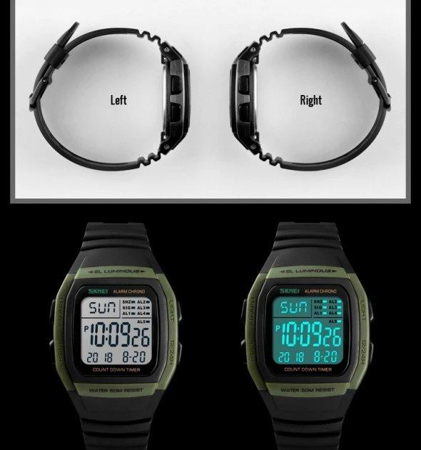 Мужские спортивные часы Skmei 1278 Зеленый Винница - изображение 7