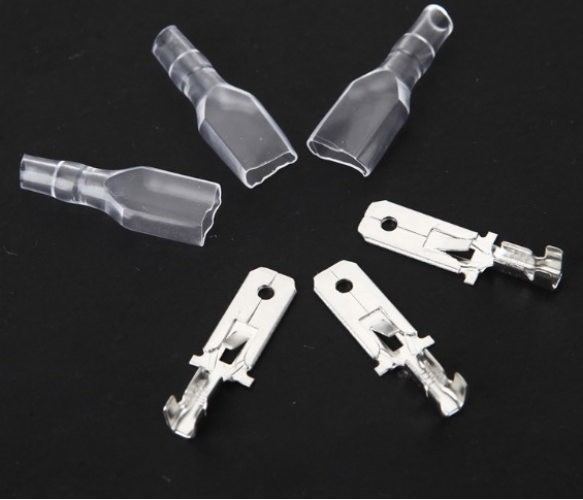 Клемa F2 тато, 6.3 мм, дріт 0.5-2.5, неізольована, латунь, 100 шт. в пакованні, ціна за паковання Полтава - фото 1