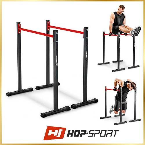 Стационарные брусья Hop-Sport для дома и зала усиленные параллельные брусья для тренировок пресса и трицепса Киев - изображение 7