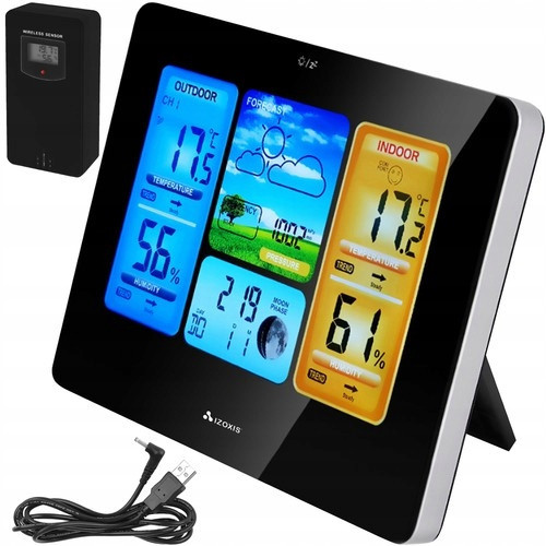 Бездротова Метеостанція погоди з ЖК-дисплеєм до 60 метрів Izoxis (22452) Нововолинськ - фото 1