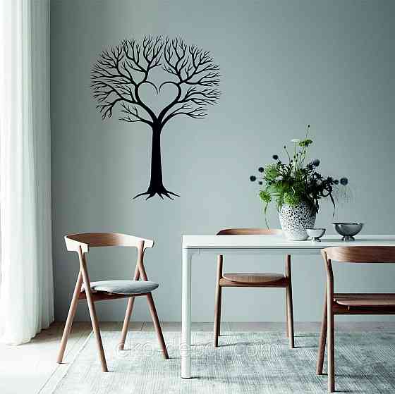 Декоративне настінне Панно «Дерево», Декор на стіну 90*72 см, Чорний Київ