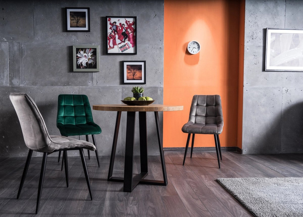 Стілець CHIC VELVET чорний каркас/сірий BL.14 Київ - фото 3