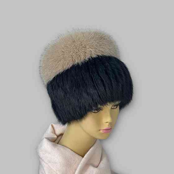 Меховая шапка женская Мерлин Черный Харьков