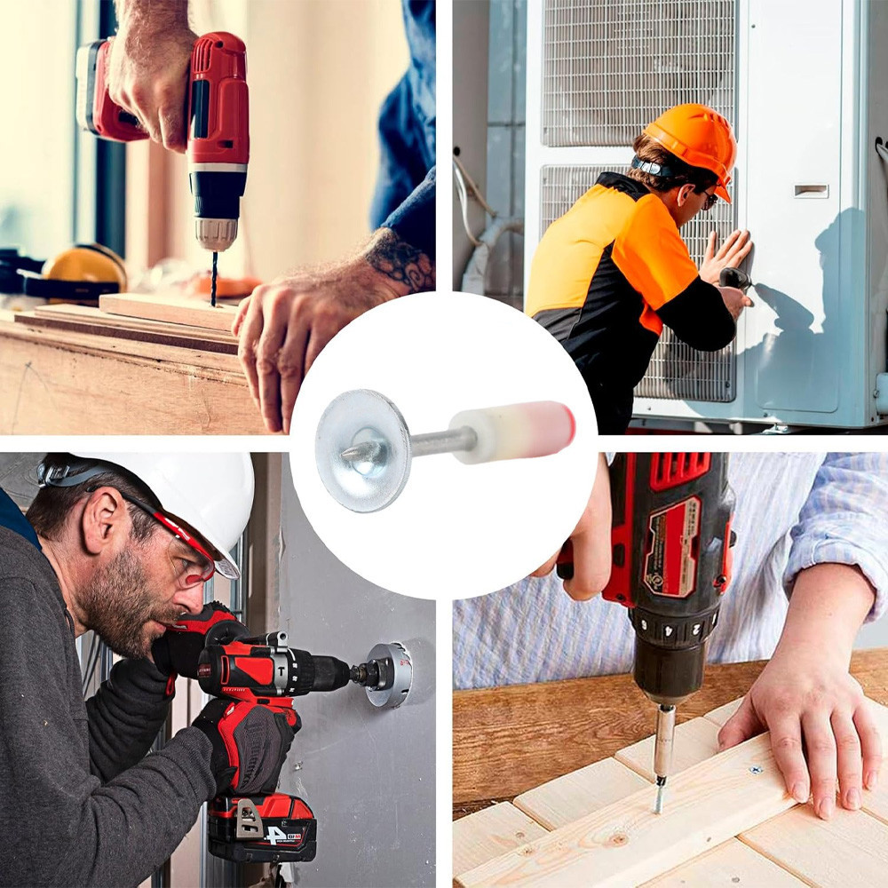 200шт Піроксилінові цвяхи 7,3x27мм, шайба 16мм / Монтажні цвяхи для ручного цвяхозабивного пістолета Київ - фото 2