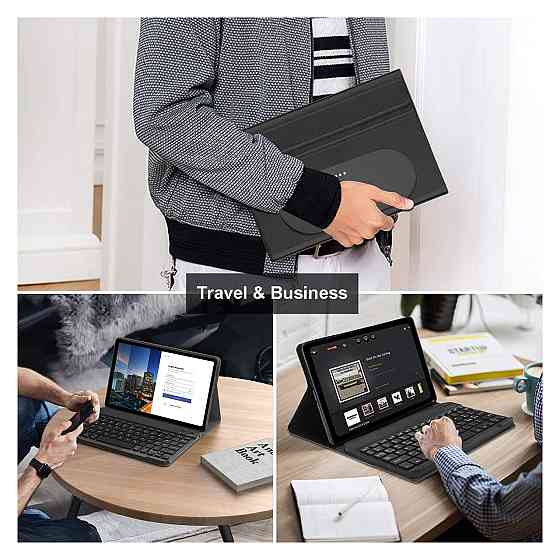 Чохол з клавіатурою Wineecy для Google Pixel Tablet 11 2023 UK розкладка Bluetooth магнітне кріплення з USB кабелем Київ