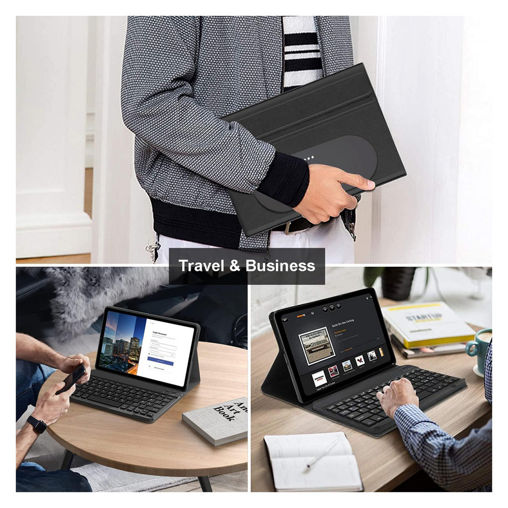 Чохол з клавіатурою Wineecy для Google Pixel Tablet 11 2023 UK розкладка Bluetooth магнітне кріплення з USB кабелем Київ - фото 6