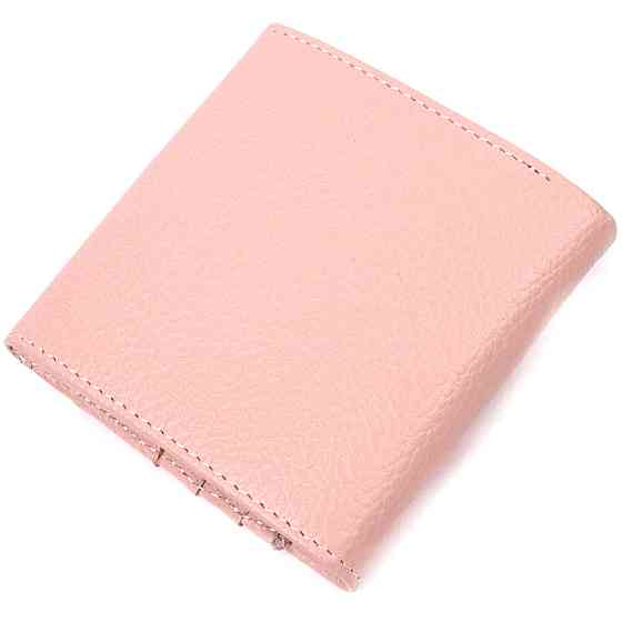 Компактный женский кожаный кошелек с монетницей Пудровый (KARYA) Киев