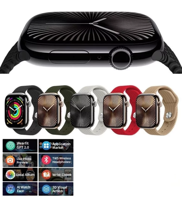 Розумний смарт-годинник HK10 Pro Max Червоний Вінниця - фото 9