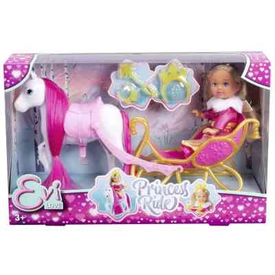 Кукла Simba набор Эви Зимняя карета с лошадью Зимняя карета (5733701) Винница