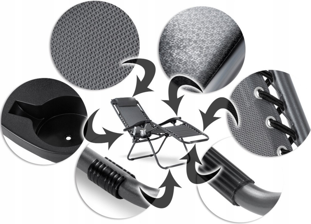 Кресло шезлонг комплект 2шт Diego 173см + подстаканник (Польша) Киев - изображение 9