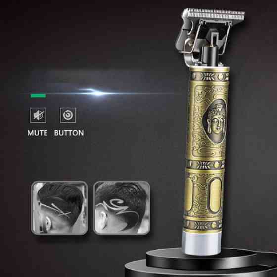 Машинка для стрижки волос триммер для бороды окантовочная машинка WS-T99 Золотистая Київ