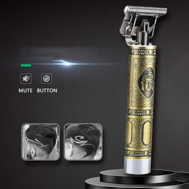 Машинка для стрижки волос триммер для бороды окантовочная машинка WS-T99 Золотистая Київ - фото 1