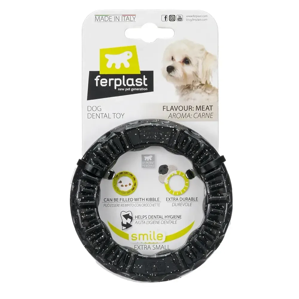 Жевательная игрушка для собак с кристаллами бикарбоната Ferplast Smile (Ферпласт Смайл) Ø 8,5 x 1,7 cm, Черный Запорожье - изображение 3