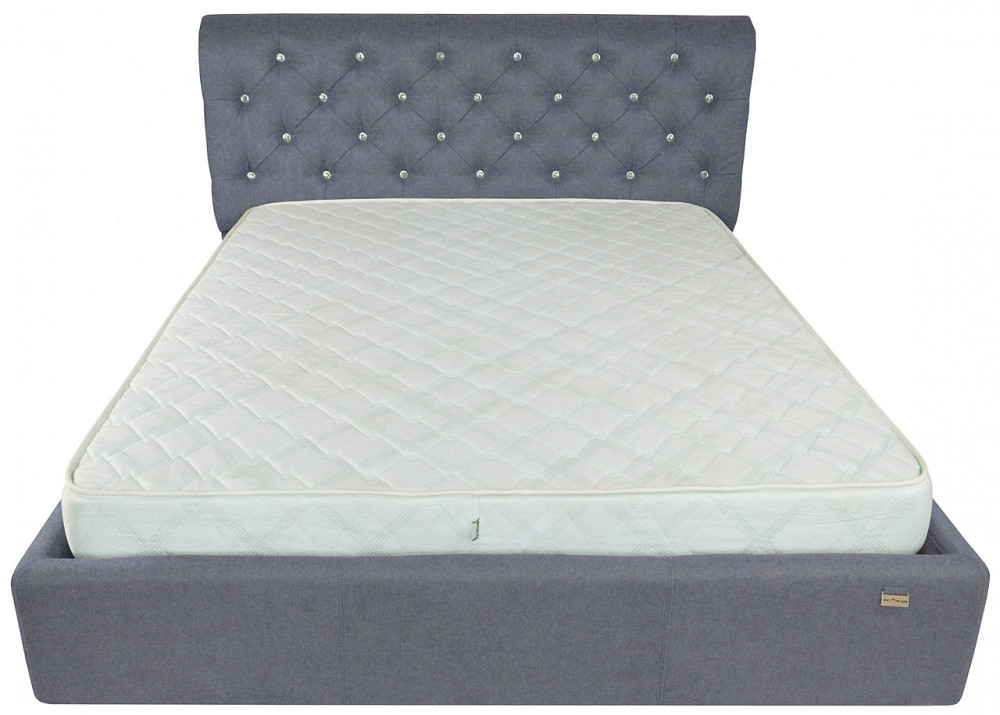 Кровать Двуспальная London Comfort 180 х 190 см Fibril 16 C1 С подъемным механизмом и нишей для белья Темно-серый Днепр - изображение 7