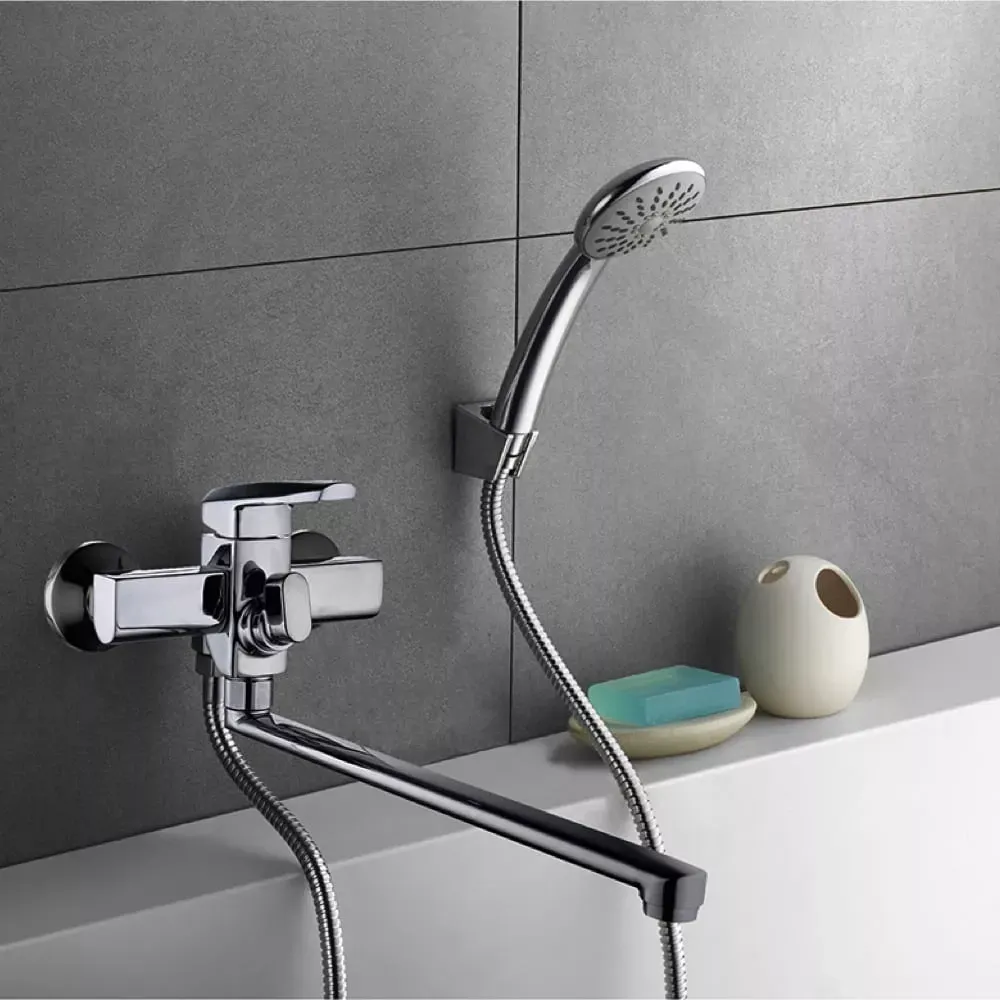 Смеситель для ванны однорычажный WEZER NOF7 хром Киев - изображение 3