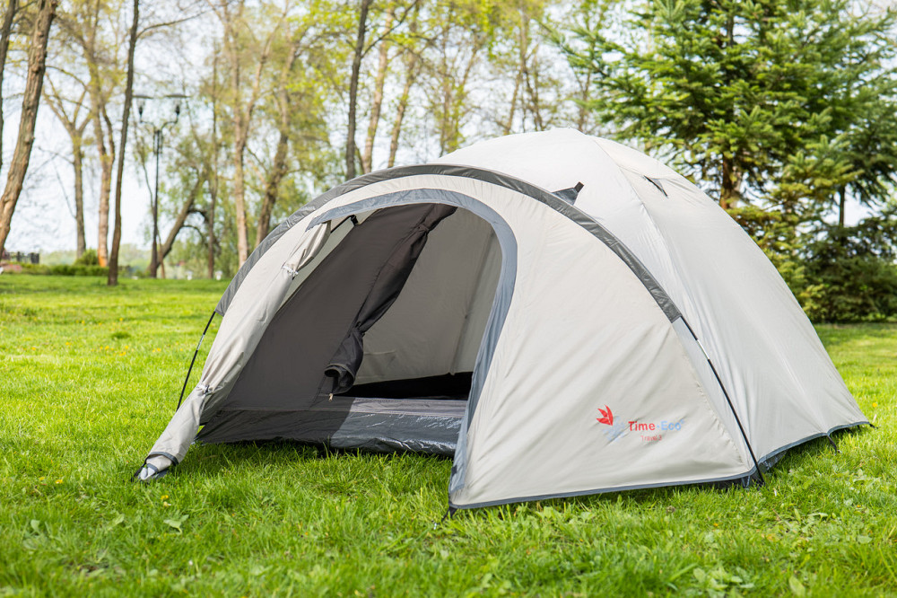 Туристичний намет тримісний Time Eco Travel-3, сіро-бежевий Київ - фото 2