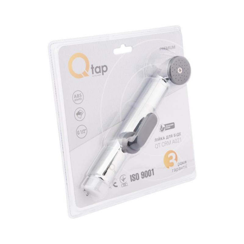 Лейка для гигиенического душа пластик Qtap Rucni круглая QTCRMA021 Chrome/Grey Харьков - изображение 3
