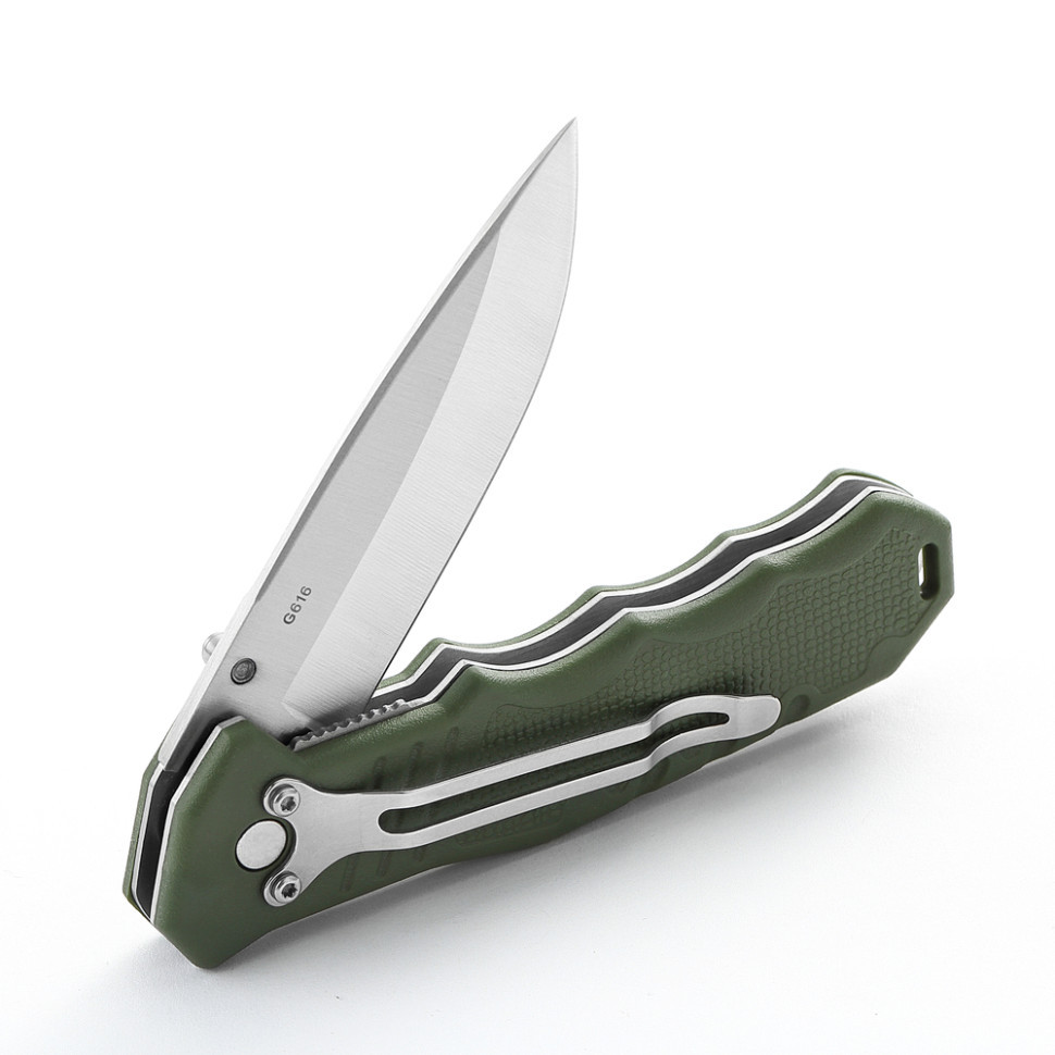 Ніж складаний кишеньковий Ganzo G616-GR (7.9 см) 440C / ABS зелений Киев - изображение 4