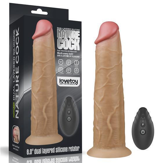 Вибратор - Dual-Layered Silicone Rotator 8