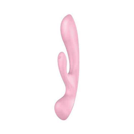 Двусторонний вибратор-кролик Satisfyer Triple Oh Pink (мятая упаковка!!!) Sex Aura Киев