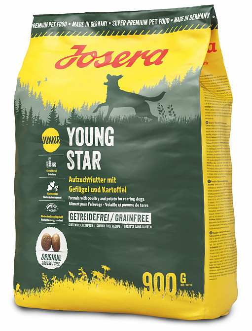Сухий корм Josera Young Star (Йозера ЯнгСтар) беззерновой корм для цуценят і молодих собак, 900 г Вінниця - фото 1