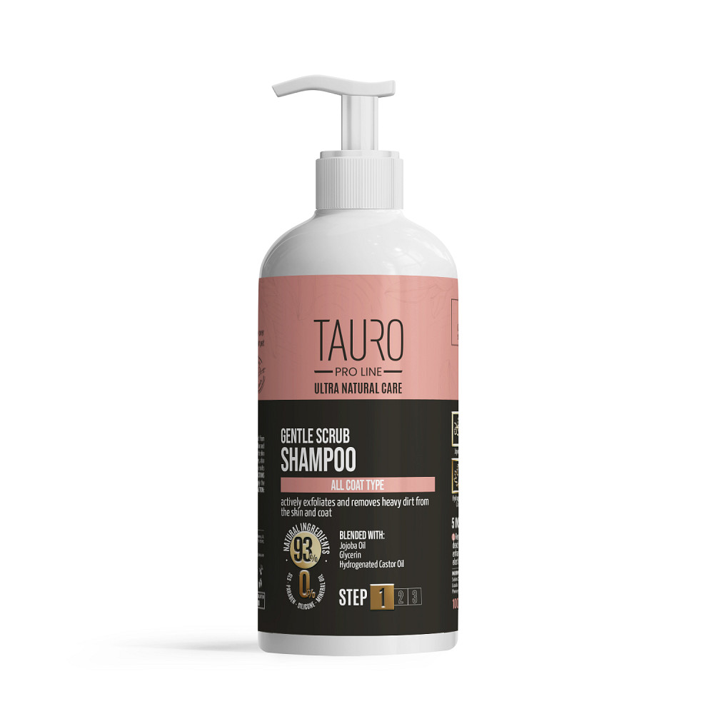 Tauro Pro Line Ultra Natural Care Gentle Scrub Shampoo Делікатний шампунь-скраб для шерсті та шкіри собак і котів, 1000 мл Київ - фото 1
