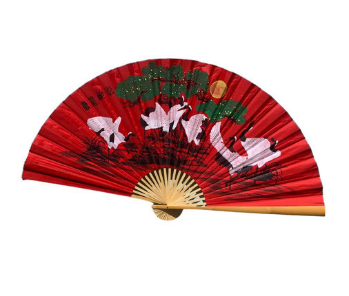 Веер настенный Журавли на красный Киев - изображение 1