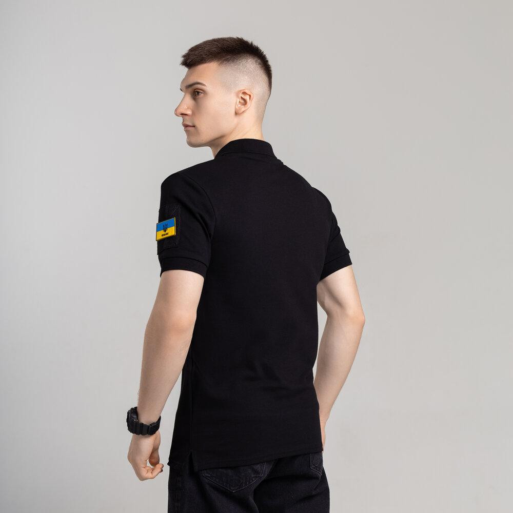 Легке тактичне літнє чоловіче чорне поло Pobedov Royal Військове Київ - фото 6