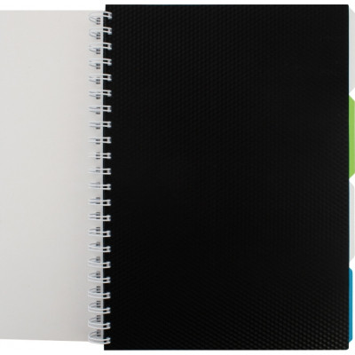 Блокнот Optima A4 Adamant пластиковая обложка, с разделителями и перфорацией, 120 листов, клетка черный (O20843-01) Винница - изображение 5