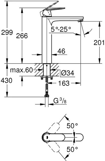 Смеситель для раковины GROHE EUROSMART COSMOPOLITAN Киев - изображение 7