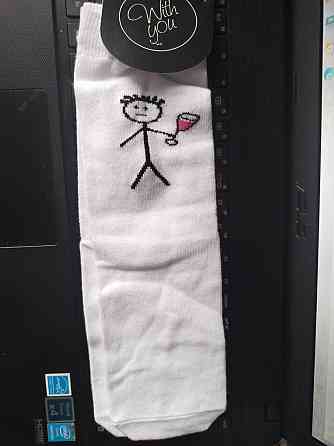 Носки женские с прикольным рисунком - размер 36-40 Киев