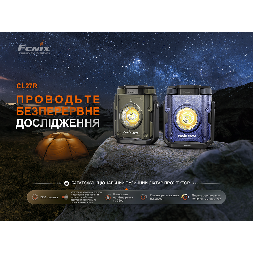 Ліхтар прожектор Fenix CL27R зелений Київ - фото 6