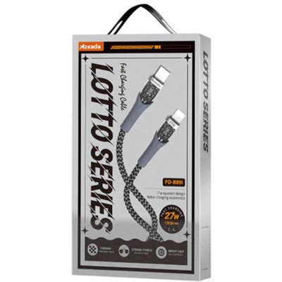 Дата кабель USB-C to Lightning Azeada Lotto PD-B89CL Proda (PD-B89 (C-L)-BK) Вінниця - фото 2